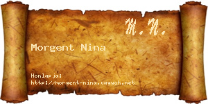 Morgent Nina névjegykártya